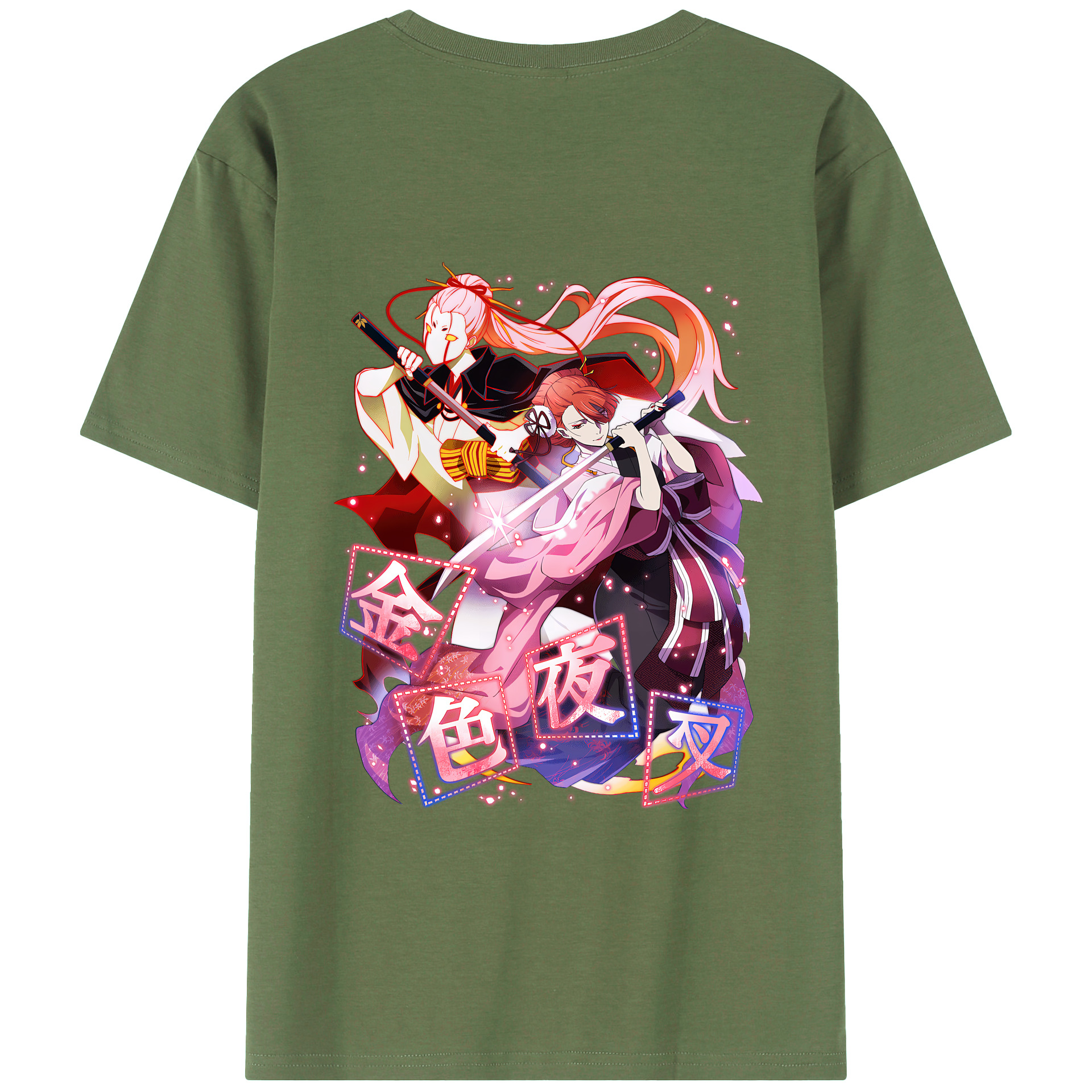 （画像用） 文豪ストレイドッグス Bungo Stray Dogs 綿100％ メンズ半袖Tシャツ（バックプリント） 通気性